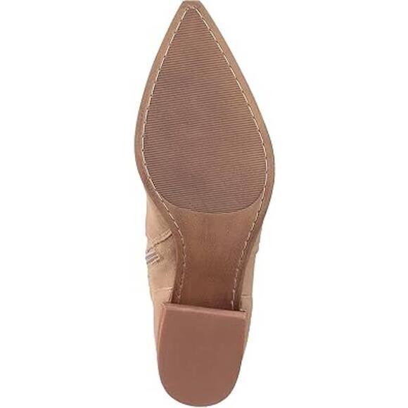 Steve Madden Calabria Suede Block Heel Ankle Boots Sand Tan Women's Size 10 M - Picture 5 of 12